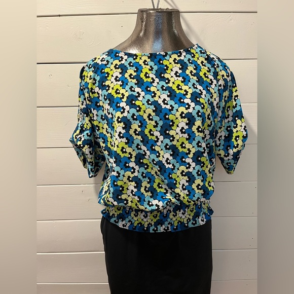 💙❣️MICHAEL Michael Kors – Floral Smocked Hem Top – Size S - Picture 1 of 12